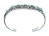 Navajo Turquoise Multistone Leaf Sterling Silver Cuff Bracelet JX128671